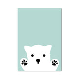 Cartoon Animal Pattern Canvas Kids Style Textured Painting in Soft Color for Home Clearhalo 'Art Gallery' 'Canvas Art' 'Kids' Arts' 1956112