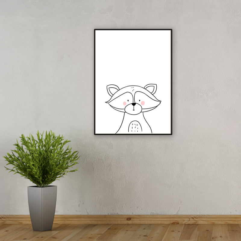 Soft Color Animal Pattern Canvas Print Textured Children's Art Dining Room Wall Decor Clearhalo 'Art Gallery' 'Canvas Art' 'Kids' Arts' 1956170