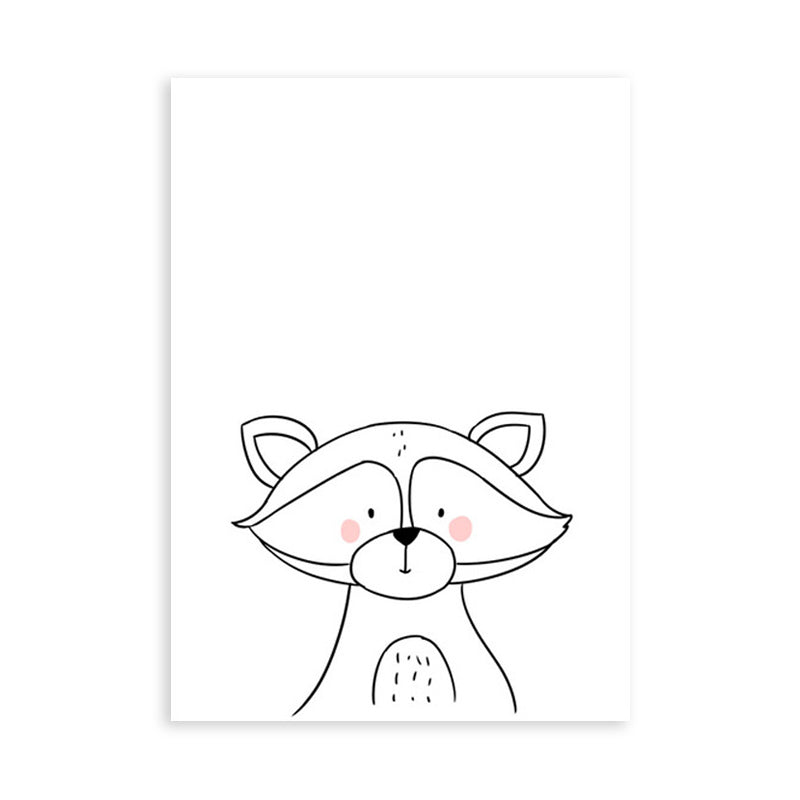 Soft Color Animal Pattern Canvas Print Textured Children's Art Dining Room Wall Decor Clearhalo 'Art Gallery' 'Canvas Art' 'Kids' Arts' 1956171