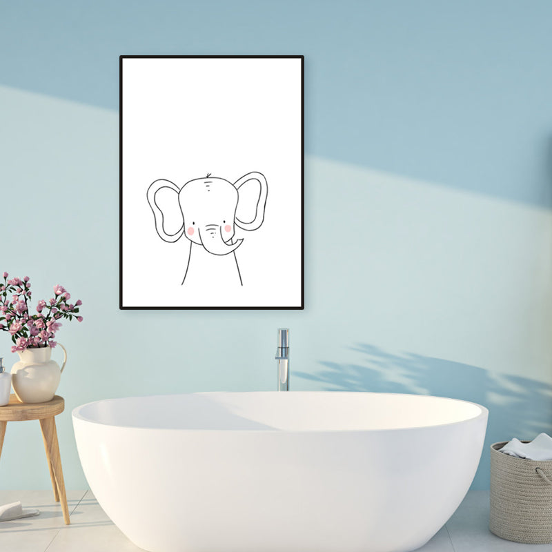 Soft Color Animal Pattern Canvas Print Textured Children's Art Dining Room Wall Decor Clearhalo 'Art Gallery' 'Canvas Art' 'Kids' Arts' 1956178