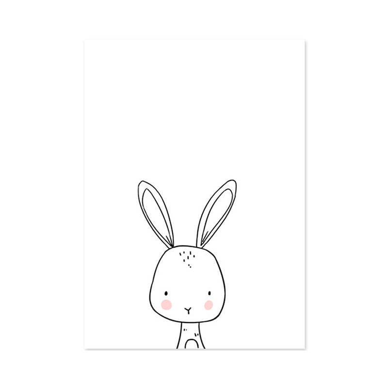 Soft Color Animal Pattern Canvas Print Textured Children's Art Dining Room Wall Decor Clearhalo 'Art Gallery' 'Canvas Art' 'Kids' Arts' 1956183