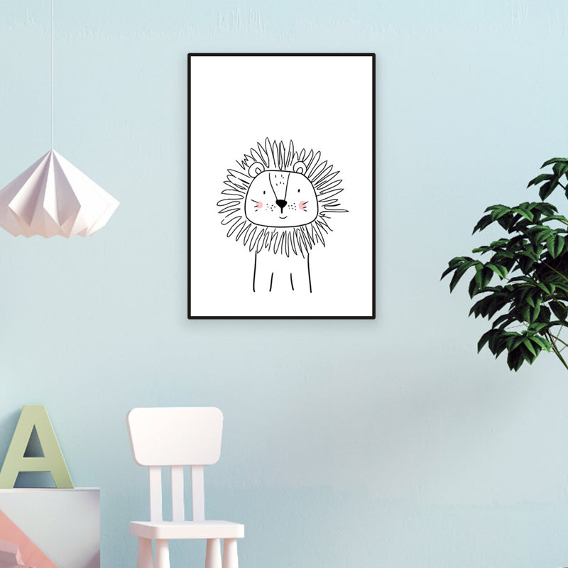 Soft Color Animal Pattern Canvas Print Textured Children's Art Dining Room Wall Decor Clearhalo 'Art Gallery' 'Canvas Art' 'Kids' Arts' 1956186