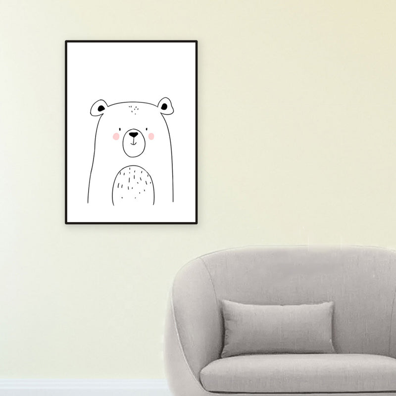 Soft Color Animal Pattern Canvas Print Textured Children's Art Dining Room Wall Decor Clearhalo 'Art Gallery' 'Canvas Art' 'Kids' Arts' 1956190