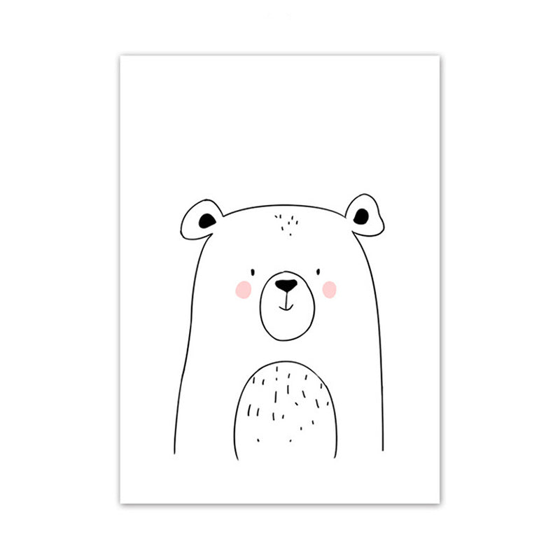 Soft Color Animal Pattern Canvas Print Textured Children's Art Dining Room Wall Decor Clearhalo 'Art Gallery' 'Canvas Art' 'Kids' Arts' 1956191