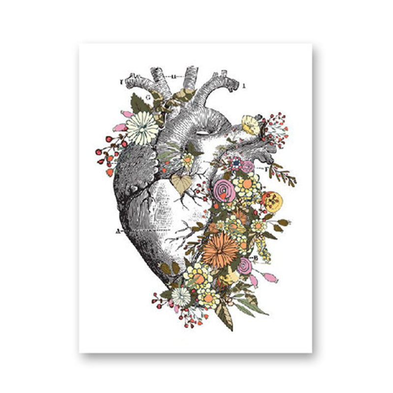 Textured Pastel Color Painting Modern Style Floral and Organ Pattern Wall Art Print Clearhalo 'Art Gallery' 'Canvas Art' 'Contemporary Art Gallery' 'Modern' Arts' 1956231