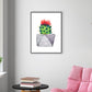 Cactus Bonsai Wall Decor Contemporary Textured Parlor Wrapped Canvas in Soft Color Clearhalo 'Art Gallery' 'Canvas Art' 'Contemporary Art Gallery' 'Modern' Arts' 1956302