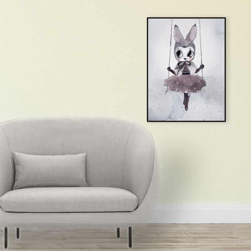 Versatile Deer Wall Decor Pastel Color Children's Art Style Painting for Kids Bedroom Clearhalo 'Art Gallery' 'Canvas Art' 'Kids' Arts' 1956325