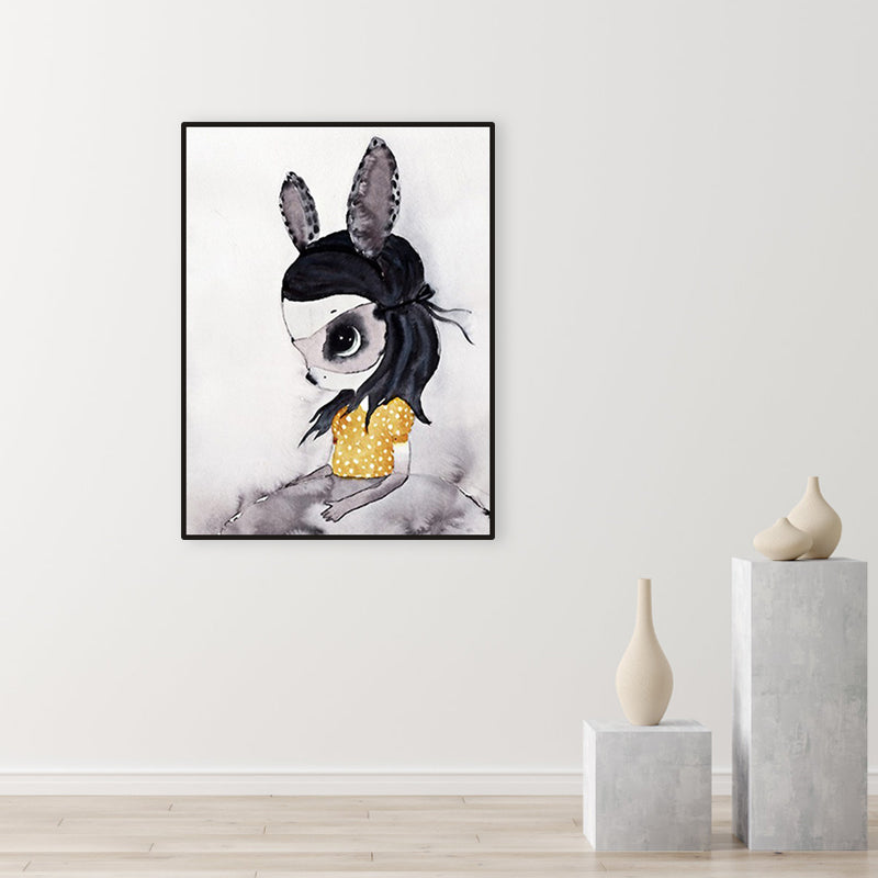Versatile Deer Wall Decor Pastel Color Children's Art Style Painting for Kids Bedroom Clearhalo 'Art Gallery' 'Canvas Art' 'Kids' Arts' 1956329