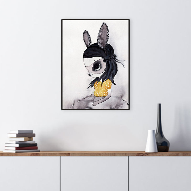 Versatile Deer Wall Decor Pastel Color Children's Art Style Painting for Kids Bedroom Clearhalo 'Art Gallery' 'Canvas Art' 'Kids' Arts' 1956330