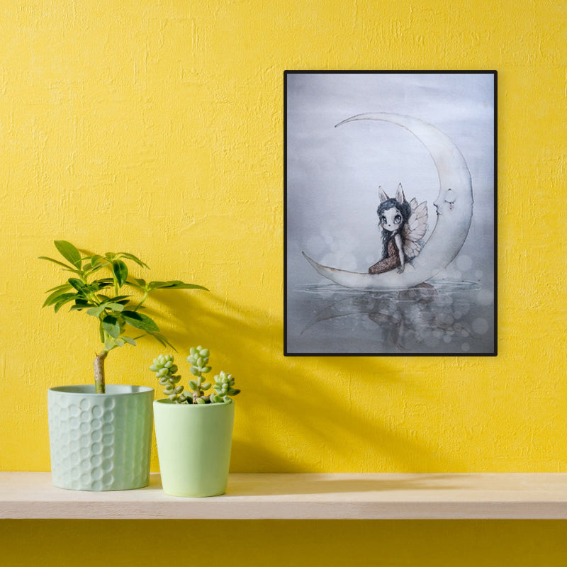 Versatile Deer Wall Decor Pastel Color Children's Art Style Painting for Kids Bedroom Clearhalo 'Art Gallery' 'Canvas Art' 'Kids' Arts' 1956338