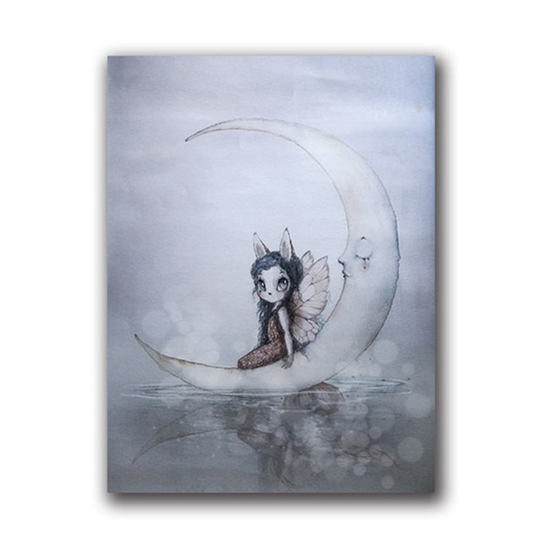 Versatile Deer Wall Decor Pastel Color Children's Art Style Painting for Kids Bedroom Clearhalo 'Art Gallery' 'Canvas Art' 'Kids' Arts' 1956339