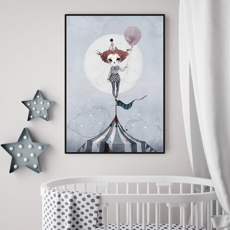 Versatile Deer Wall Decor Pastel Color Children's Art Style Painting for Kids Bedroom Clearhalo 'Art Gallery' 'Canvas Art' 'Kids' Arts' 1956342