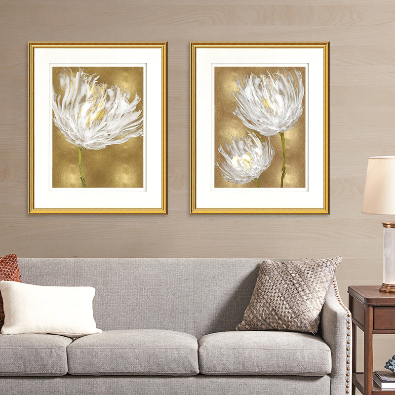 Soft Color Floral Wall Decor Paintings Traditional Textured Canvas Wall Art for Guest Room Clearhalo 'Art Gallery' 'Canvas Art' 'Traditional' Arts' 1956471