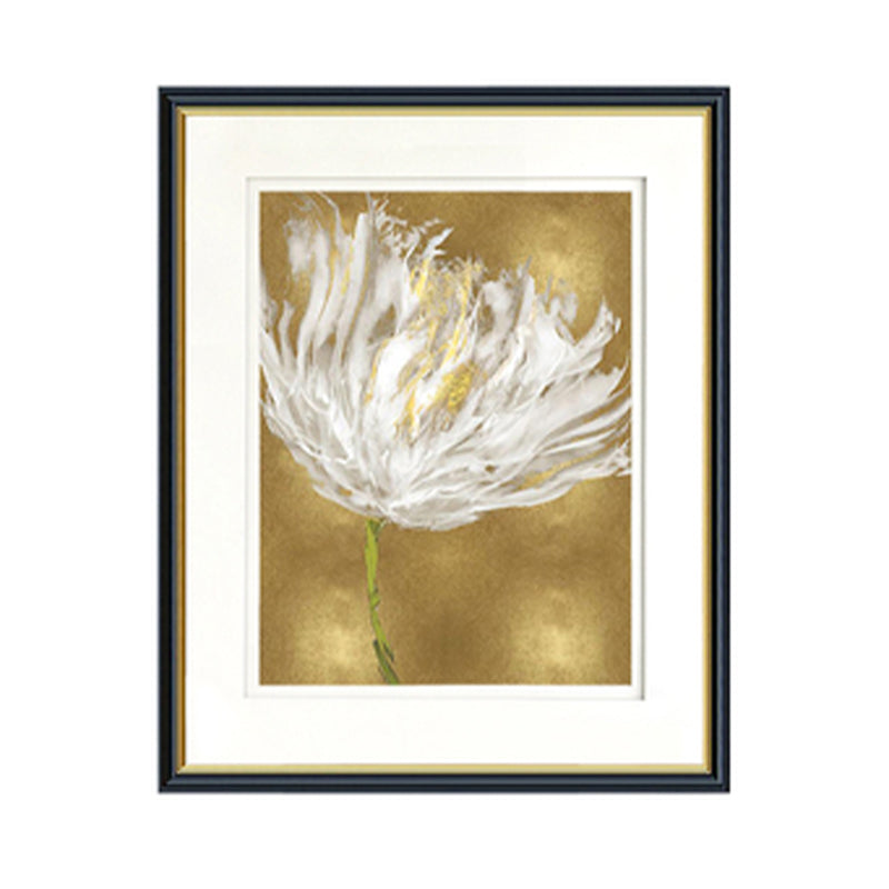 Soft Color Floral Wall Decor Paintings Traditional Textured Canvas Wall Art for Guest Room White Design 1 Clearhalo 'Art Gallery' 'Canvas Art' 'Traditional' Arts' 1956473