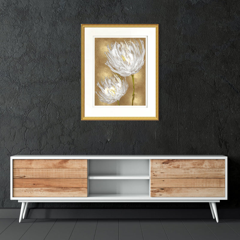 Soft Color Floral Wall Decor Paintings Traditional Textured Canvas Wall Art for Guest Room White Design 2 Clearhalo 'Art Gallery' 'Canvas Art' 'Traditional' Arts' 1956476