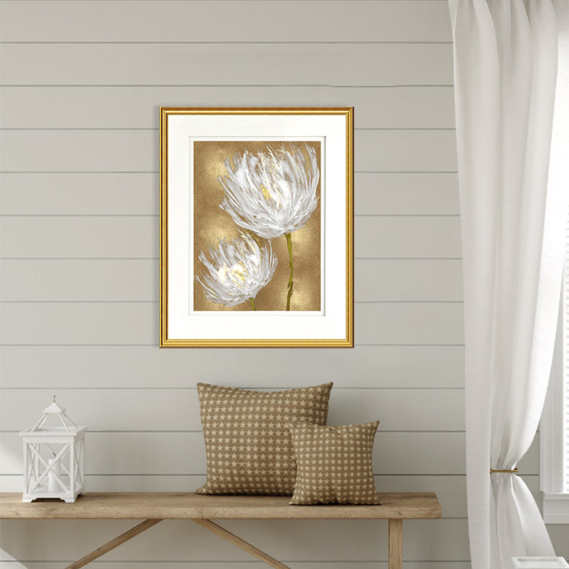 Soft Color Floral Wall Decor Paintings Traditional Textured Canvas Wall Art for Guest Room Clearhalo 'Art Gallery' 'Canvas Art' 'Traditional' Arts' 1956478