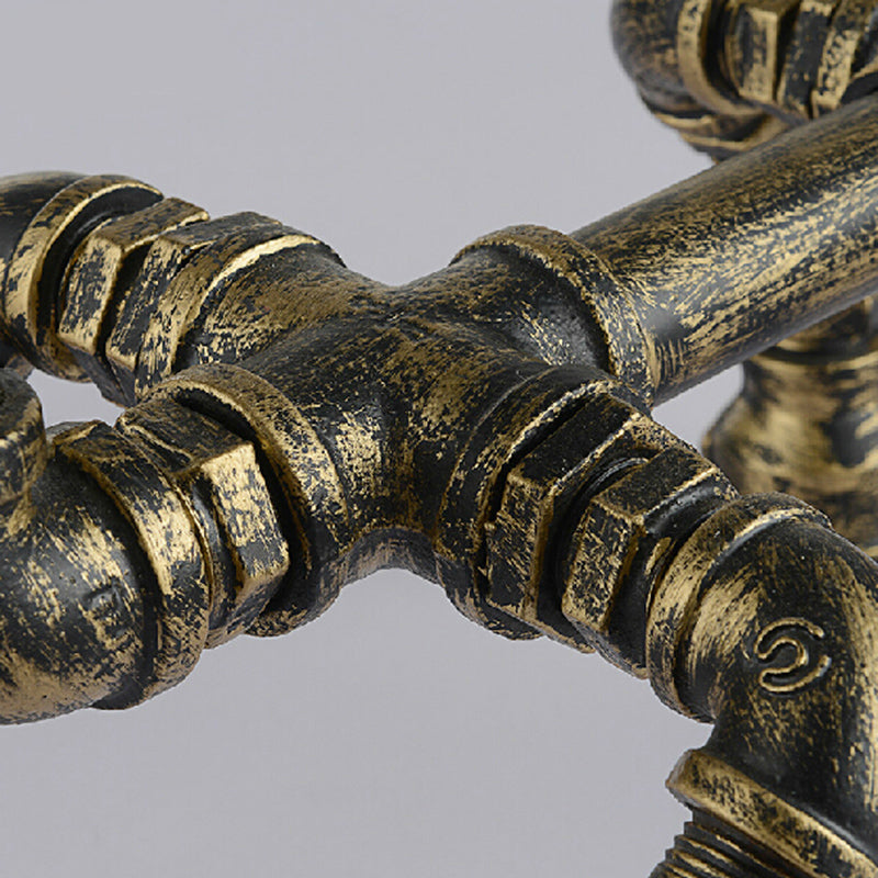 1 Head Table Light Steampunk Robot Wrought Iron Table Lamp with Pipe Design in Brass/Bronze for Children Room Clearhalo 'Lamps' 'Table Lamps' Lighting' 195648