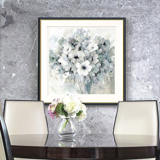Bloomy Florentine Print Wrapped Canvas Modern Style Textured Wall Art Decor in Gray Clearhalo 'Art Gallery' 'Canvas Art' 'Contemporary Art Gallery' 'Modern' Arts' 1956505