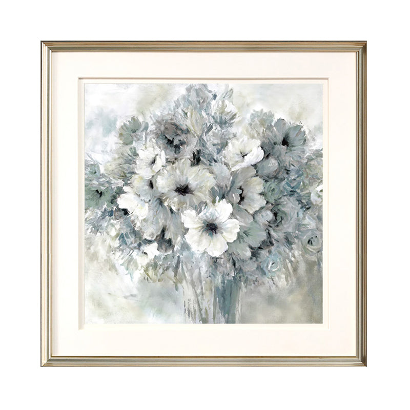 Bloomy Florentine Print Wrapped Canvas Modern Style Textured Wall Art Decor in Gray Clearhalo 'Art Gallery' 'Canvas Art' 'Contemporary Art Gallery' 'Modern' Arts' 1956507