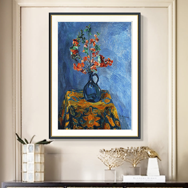 Canvas Print Textured Traditional Style Family Room Painting Blue Clearhalo 'Art Gallery' 'Canvas Art' 'Traditional' Arts' 1956517