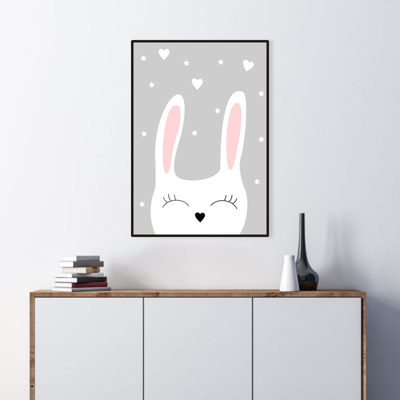 Light Color Merry Animal Canvas Textured Wall Decor for Study Room, Multiple Sizes Clearhalo 'Art Gallery' 'Canvas Art' 'Kids' Arts' 1956559