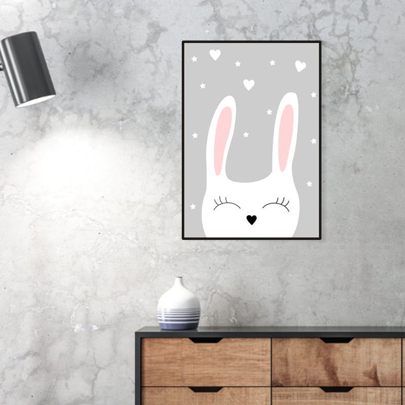 Light Color Merry Animal Canvas Textured Wall Decor for Study Room, Multiple Sizes Clearhalo 'Art Gallery' 'Canvas Art' 'Kids' Arts' 1956560