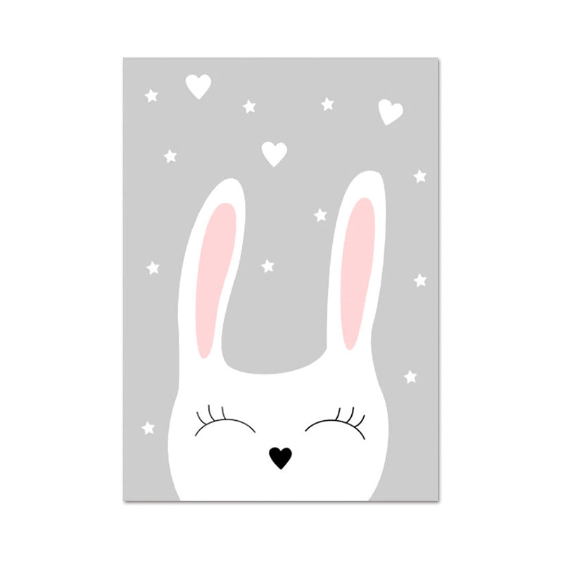 Light Color Merry Animal Canvas Textured Wall Decor for Study Room, Multiple Sizes Clearhalo 'Art Gallery' 'Canvas Art' 'Kids' Arts' 1956561