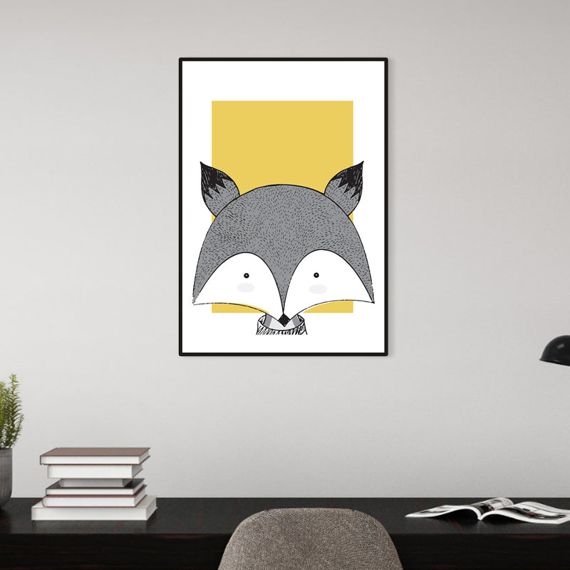 Children's Art Wild Animal Wall Decor Light Color Baby Room Canvas, Multiple Sizes Clearhalo 'Art Gallery' 'Canvas Art' 'Kids' Arts' 1956564