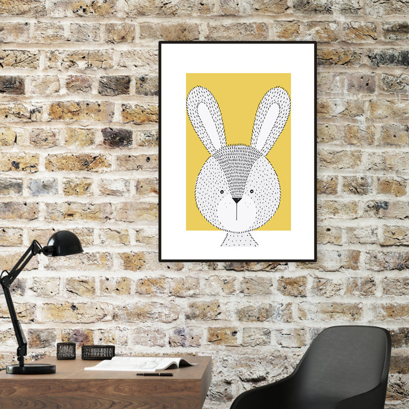 Children's Art Wild Animal Wall Decor Light Color Baby Room Canvas, Multiple Sizes Ginger Clearhalo 'Art Gallery' 'Canvas Art' 'Kids' Arts' 1956575