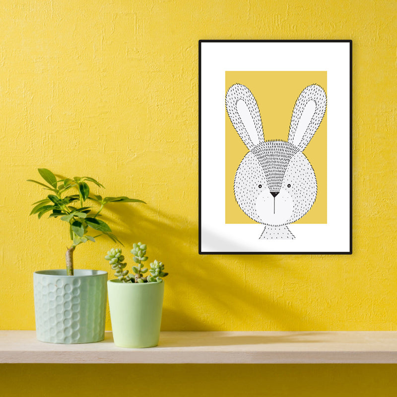 Children's Art Wild Animal Wall Decor Light Color Baby Room Canvas, Multiple Sizes Clearhalo 'Art Gallery' 'Canvas Art' 'Kids' Arts' 1956576