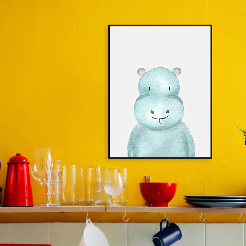 Tropical Animal Wrapped Canvas Textured Kids Style Bedroom Painting in Light Color Clearhalo 'Art Gallery' 'Canvas Art' 'Kids' Arts' 1956588