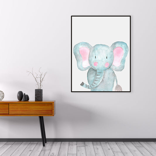 Tropical Animal Wrapped Canvas Textured Kids Style Bedroom Painting in Light Color Clearhalo 'Art Gallery' 'Canvas Art' 'Kids' Arts' 1956596