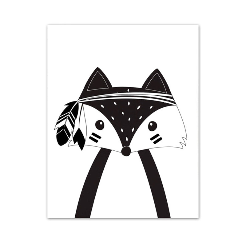 Light Color Wild Animal Canvas Textured Wall Decor for Study Room, Multiple Sizes Clearhalo 'Art Gallery' 'Canvas Art' 'Kids' Arts' 1956625