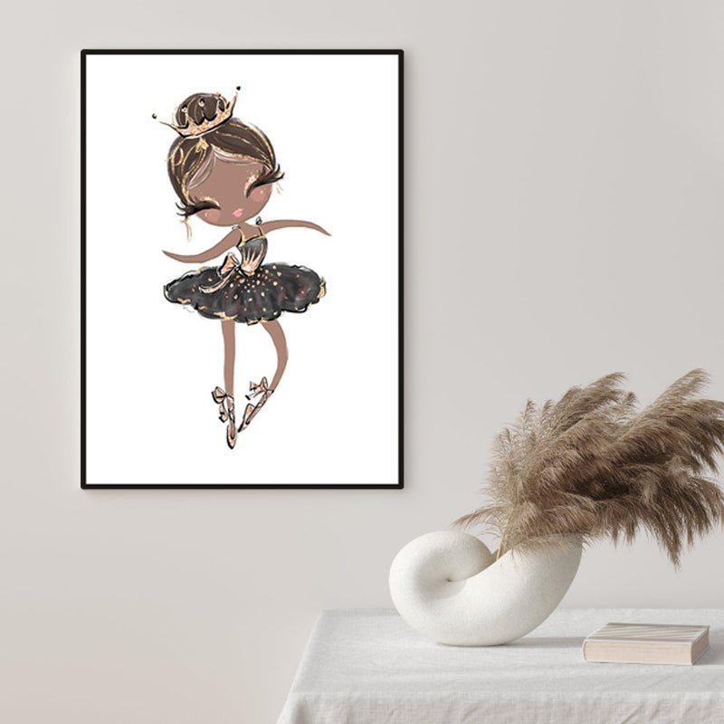 Kids Style Lively Dancing Canvas Soft Color Textured Painting for Bedroom, Multiple Sizes Clearhalo 'Art Gallery' 'Canvas Art' 'Kids' Arts' 1956648