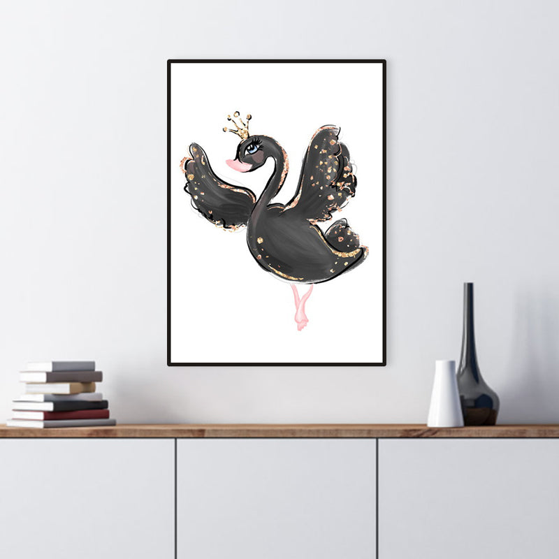 Kids Style Lively Dancing Canvas Soft Color Textured Painting for Bedroom, Multiple Sizes Clearhalo 'Art Gallery' 'Canvas Art' 'Kids' Arts' 1956656