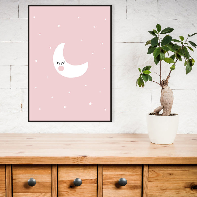 Soft Color Starry Sky Canvas Textured Wall Art Print for Living Room, Multiple Size Clearhalo 'Art Gallery' 'Canvas Art' 'Kids' Arts' 1956672