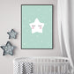 Soft Color Starry Sky Canvas Textured Wall Art Print for Living Room, Multiple Size Green Clearhalo 'Art Gallery' 'Canvas Art' 'Kids' Arts' 1956678