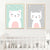 Merry Cartoon Animal Canvas Print Light Color Kids Style Painting for Baby Bedroom Grey Clearhalo 'Art Gallery' 'Canvas Art' 'Kids' Arts' 1956699