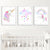 Fantasy Unicorn Wall Decor Children's Art Animal Canvas in Soft Color for Rest Room Rose Pink Clearhalo 'Art Gallery' 'Canvas Art' 'Kids' Arts' 1956707