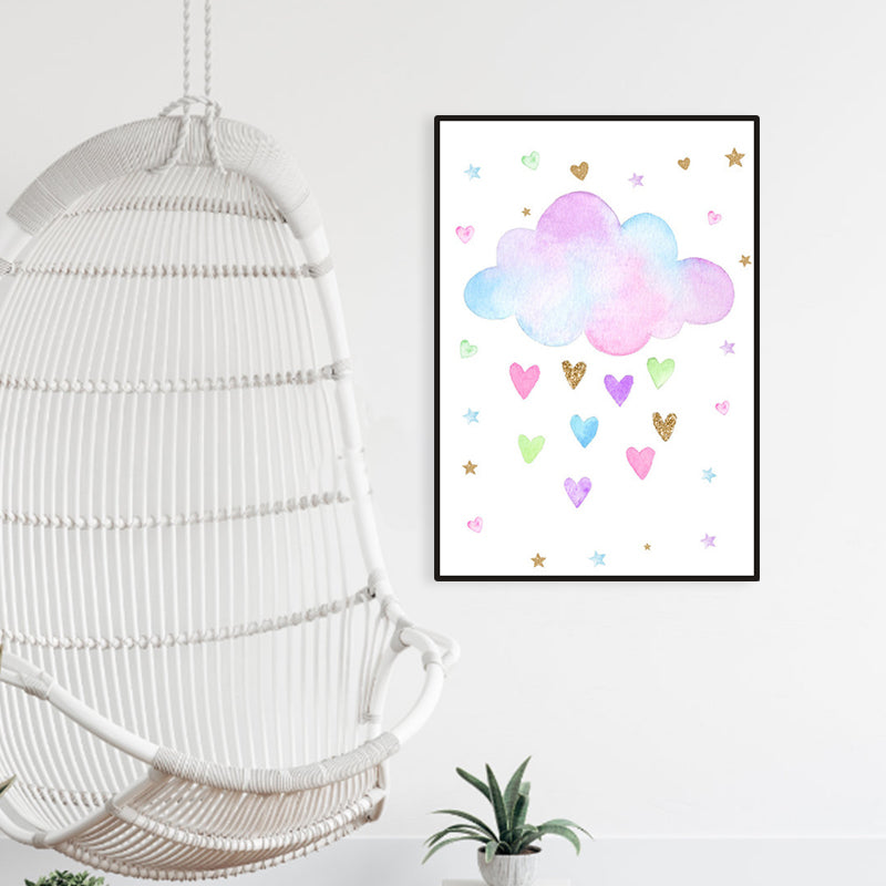 Fantasy Unicorn Wall Decor Children's Art Animal Canvas in Soft Color for Rest Room Clearhalo 'Art Gallery' 'Canvas Art' 'Kids' Arts' 1956720