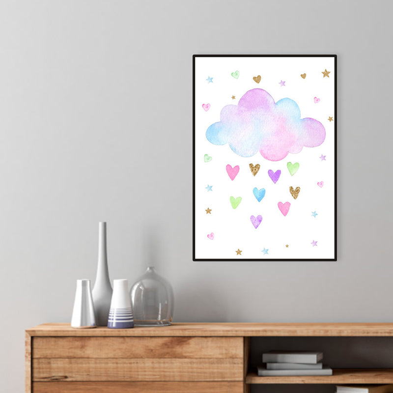 Fantasy Unicorn Wall Decor Children's Art Animal Canvas in Soft Color for Rest Room Clearhalo 'Art Gallery' 'Canvas Art' 'Kids' Arts' 1956721