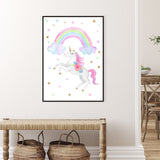 Fantasy Unicorn Wall Decor Children's Art Animal Canvas in Soft Color for Rest Room Clearhalo 'Art Gallery' 'Canvas Art' 'Kids' Arts' 1956724