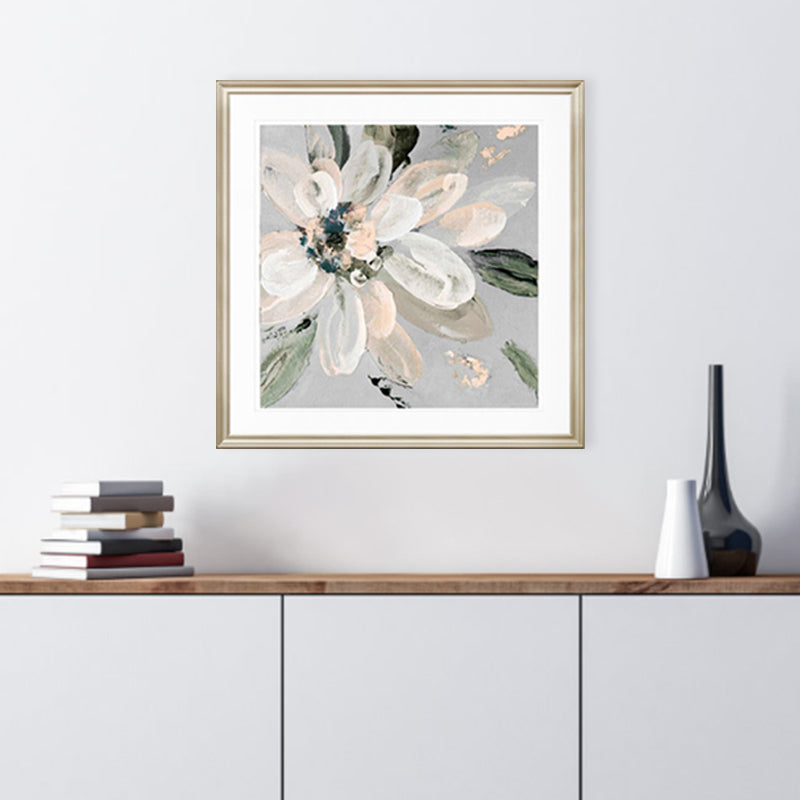 Contemporary Bloomy Flower Canvas Print Textured Soft Color Painting for Home Interior Clearhalo 'Art Gallery' 'Canvas Art' 'Contemporary Art Gallery' 'Modern' Arts' 1956779