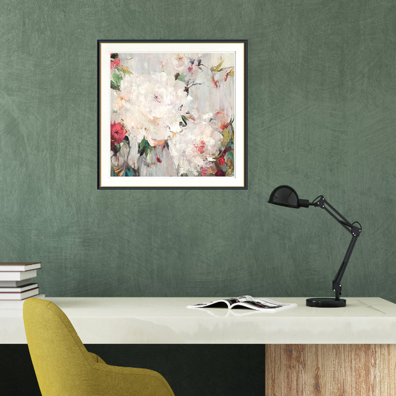 Bloom Print Wrapped Canvas Traditional Textured Painting in Light Color for Lounge Clearhalo 'Art Gallery' 'Canvas Art' 'Traditional' Arts' 1956799