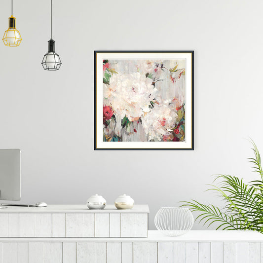 Bloom Print Wrapped Canvas Traditional Textured Painting in Light Color for Lounge Clearhalo 'Art Gallery' 'Canvas Art' 'Traditional' Arts' 1956800