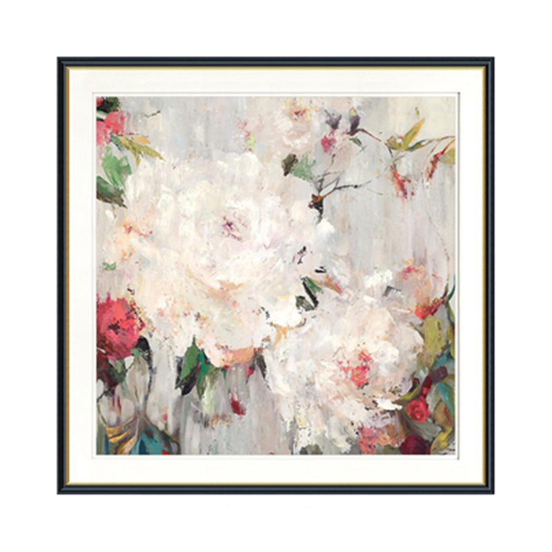 Bloom Print Wrapped Canvas Traditional Textured Painting in Light Color for Lounge Clearhalo 'Art Gallery' 'Canvas Art' 'Traditional' Arts' 1956801