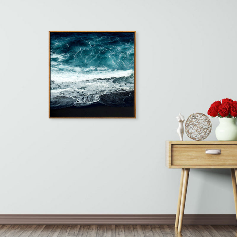 Soft Color Contemporary Wall Art Photo Vast Ocean View Canvas Print for Study Room Clearhalo 'Art Gallery' 'Canvas Art' 'Contemporary Art Gallery' 'Modern' Arts' 1956818