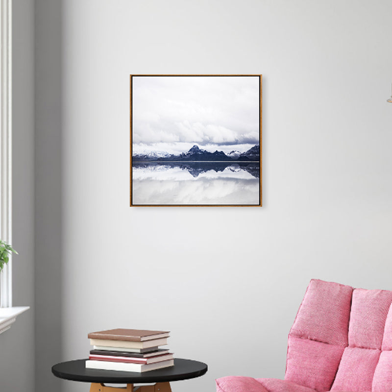 Soft Color Contemporary Wall Art Photo Vast Ocean View Canvas Print for Study Room Clearhalo 'Art Gallery' 'Canvas Art' 'Contemporary Art Gallery' 'Modern' Arts' 1956823