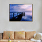 Bridge to Sea Contemporary Landscape Canvas Art Sitting Room Wall Decor in Pastel Color Clearhalo 'Art Gallery' 'Canvas Art' 'Contemporary Art Gallery' 'Modern' Arts' 1956842