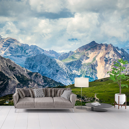 Nature Scenery Mountain Mural Decal Modern Smooth Wall Covering for House Interior